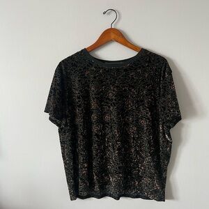 Free People Crushed Velvet Oversized Tee